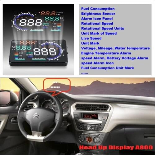 For Citroen Elysee/Berling 2010-2019 Car OBD HUD Electronic Head Up Display Driving Screen Projector - Reflecting Windshield