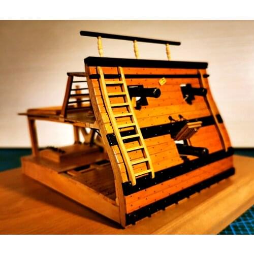 New version Warship wood model kits Scale 1/48 Fleuron 1729 deck cannons model