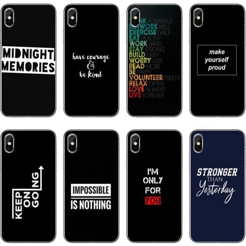 Clear Soft Cases For Sony Xperia Z5 C6 L2 XA1 XA2 XZ1 XZ2 LG G5 G6 G7 Q6 Q7 Q8 Q9 V30 V20 V10 word phrase inspirational Case