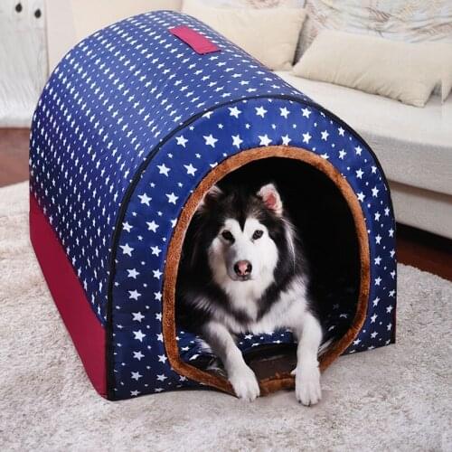 Dog Kennel Removable and Washable Arc Luxury House Pet Cave Nest Cat House Teddy Golden Retriever Bulldog Comfortable Warm Tent