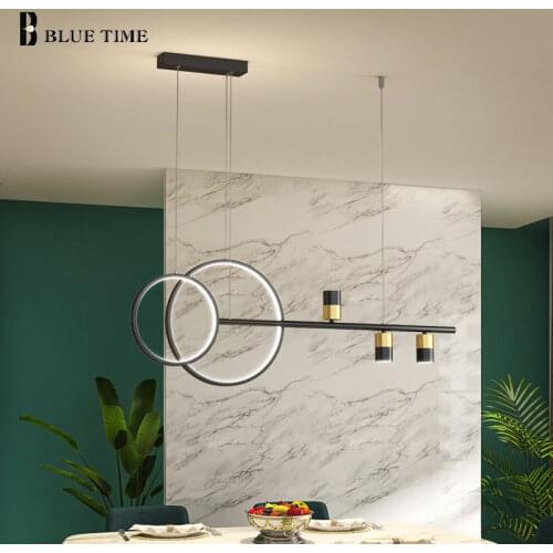 Modern Pendant Light Black LED Pendant Lamp For Living Room Dining Room Bedroom Study Kitchen Decoration Home Lighting Fixtures