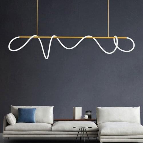 Modern Simple Nordic Style Brass Led Pendant Light for Loft Dining Room Living Room Home Decoration Lighting Fixture