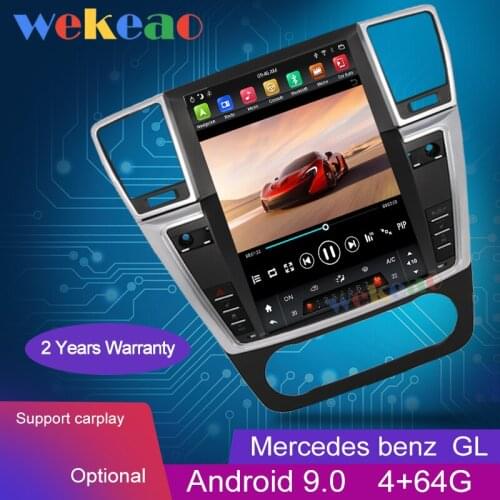 Wekeao Vertical Screen Tesla Style 12.1" Android Car Dvd Multimedia Player For Mercedes Benz GL ML GL350 GL450 Car DVD Player 4G