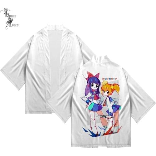 POP TEAM EPIC 3D Printing Japanese Kimono Haori Yukata Cosplay Fashion Anime Summer Casual Cool Short Sleeve Streetwear