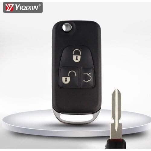 YIQIXIN 3 Button Flip Folding Remote Car Key Shell Cover Case For Mercedes Benz ML C S SL SEL Class ML320 C230 ML430 HU39 Blade