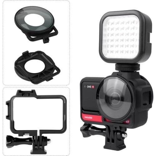 Protective Frame Cold Shoe Case Protection Bracket Holder Lens Guard Cover for Insta 360 ONE R Action Camera Accessories
