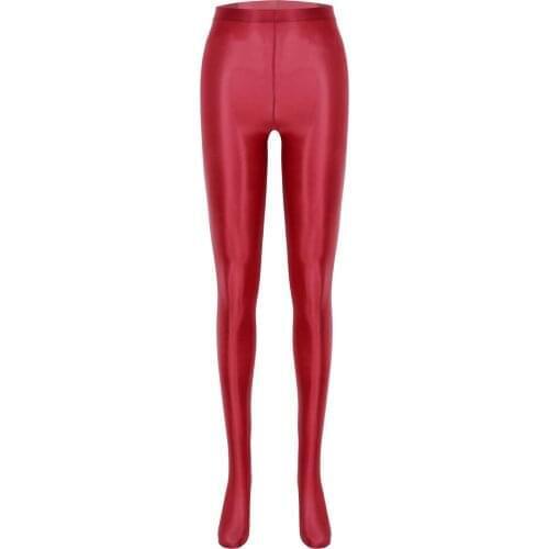 Womens Fashion Glossy Pantyhose Ballet Dance Yoga Leggings Pants Training Fitness Workout Sports Trousers Tights