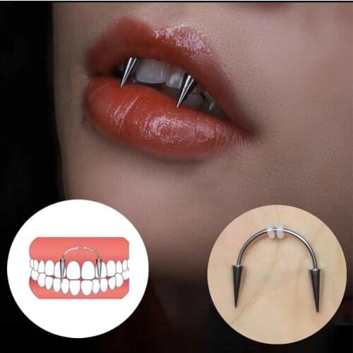 Women lips Rings Medical Titanium steel Nose Ring Fake Nose Ring Septum Piercing Clip On mouth Ring Fake Piercing Body Clip Hoop