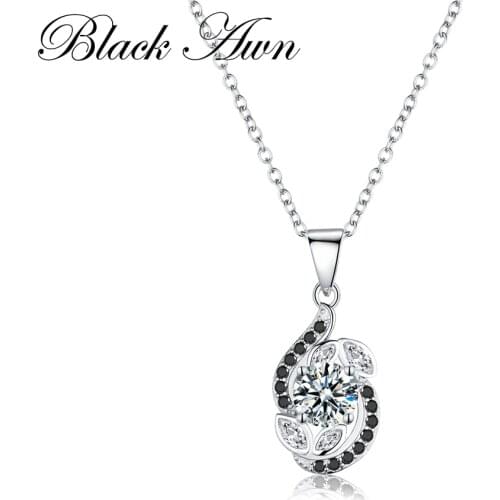 High Quality 925 Sterling Silver Fine Jewelry Trendy Wedding Necklaces Pendants Engagement Necklaces for Women P140