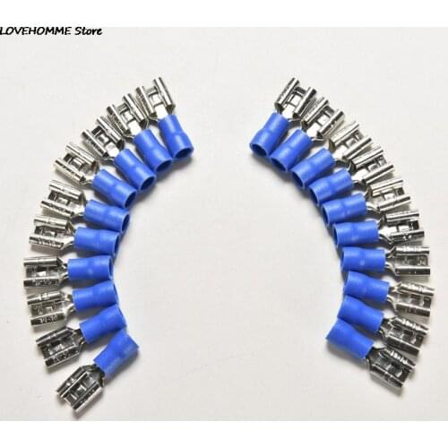 ZLinKJ 20Pcs/lot Electrical Terminal Crimp 14-16AWG Insulated Spade Crimp Wire Cable Connector Terminal Female Kit
