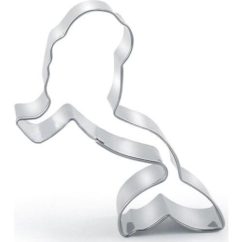 Mermaid Cake Cookie Bakeware Mould Fondant Stainless Steel Cookie Cutters Biscuit biscoito