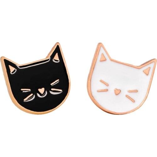 1 Piece Cartoon Cute Cat Animal Enamel Brooch Pin Badge Decorative Jewelry Style Brooches For Women Gift