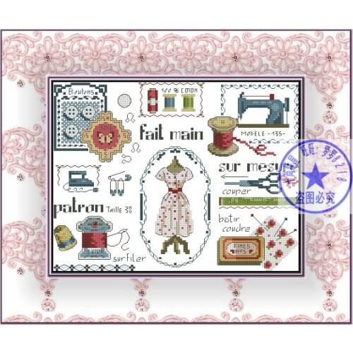 14/16/18/25/22 COLOR AIDA lovely counted cross stitch kit sewing tools dressmaker tailor fait main sur mesure patron hand