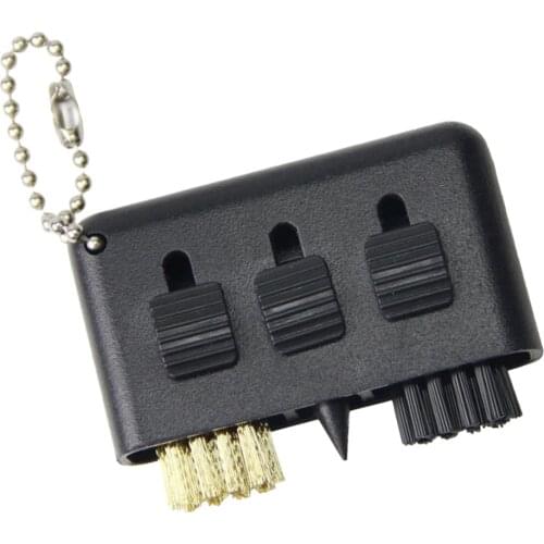 3 In 1 Golf Pocket Sized Clean Brush Groove Putter Shoes Cleaner Shoes Cleaning Brush Golf Club Accessory