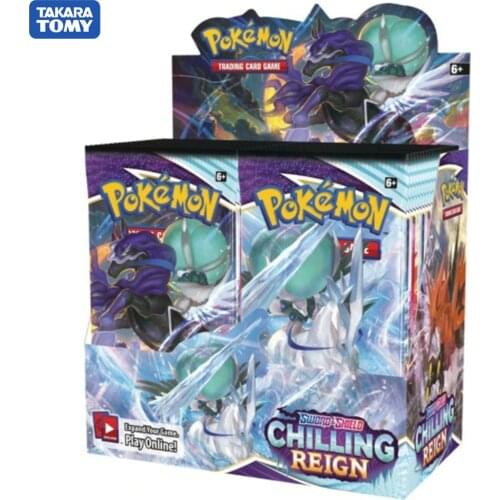 324Pcs/360Pcs Pokemon Cards Sword Shield Chilling Reign English Trading Card Game Evolutions Booster Box Collectible Kids Toys