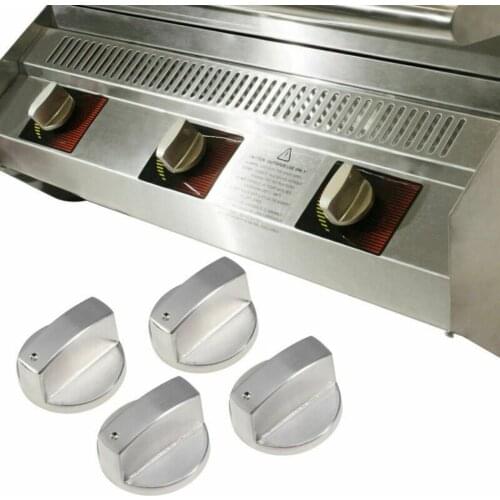 4*6mm Universal Gas Stove Knobs Metal Silver Knobs Adapter Oven Switch Cooking Surface Control Locks Cookware Parts Replacement