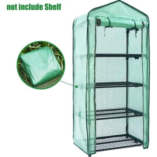 4 Tier Greenhouse Iron Stands Shelves Outdoor Garden Mini Garden Warm Room Greenhouse Warm Garden House (Without Iron Stand)