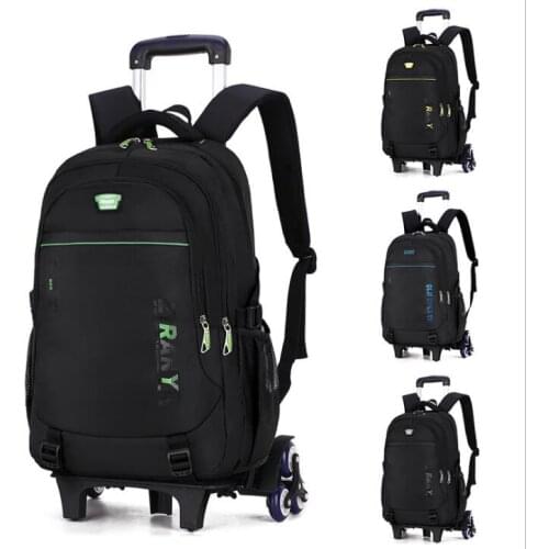 ZIRANYU kids School Rolling backpack Trolley bag for teenagers Student school bag on wheels boy Wheeled backpack bag for school