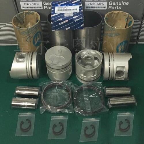 For kia K2500 (SD) 2.5 D engine D4BH Cylinder liner, piston, piston ring, piston pin, three-piece 31294 42510