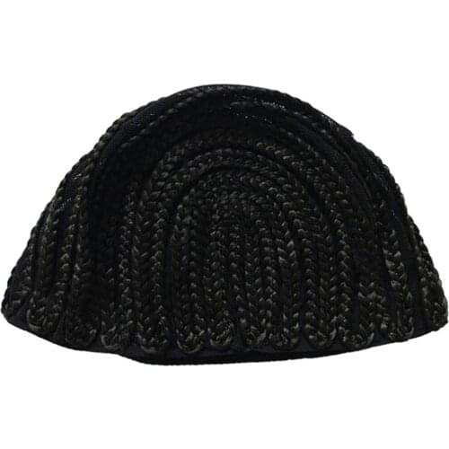 Breathable Braided Crochet Wig Caps for Making Synethic Wigs Black Easier Clip in Braiding Wigs Cap