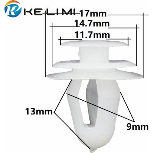 KE LI MI 100x Door Garnish Panel Trim Fasteners Clips Retainers Plastic White Universal Car Interior Accessories