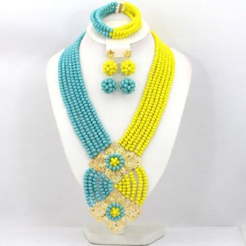 Red Costume African Jewelry Set Hot Nigerian Wedding African Party Crystal Bead Jewelry Set Champagne Gold Free Shipping AEJ652