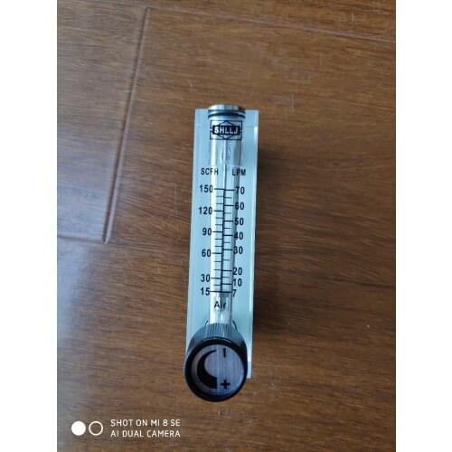 LZM-6T 7-70LPM/15-150SCFH panel type acrylic flowmeter(flow meter) with adjust valve bass fitting Female G1/4" Male M18*1.5
