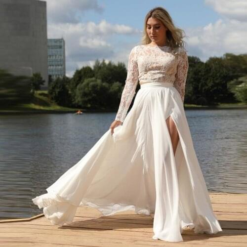 Newest White Chiffon Women Skirts Sexy High Size Split A-line Long Bridal Bridesmaid Chiffon Skirts Women Bottoms Zipper