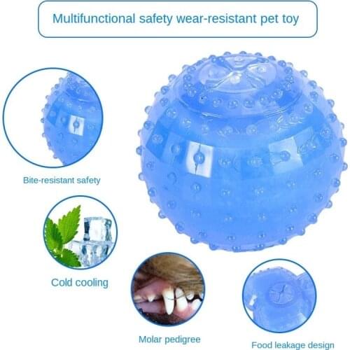 Pet Frozen Cooling Toy Pet Bite Resistant Dog-Toy Puzzle Bite Resistant Summer Dog Chews Leaks Food Ice Series Toys