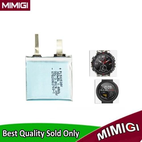 Original Replaces PL502524V 390mAh Battery For Huami AMAZFIT Trex T-rex verge lite global version gtr A1808 Smart Watch