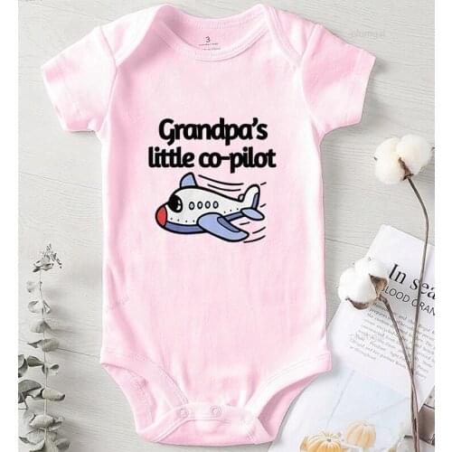 Autumn Jumpsuit for Newborns Infant Girls Outfits Print Grandpa Co-pilot Toddler Romper New Born Baby Girl Clothes Boy Outfit