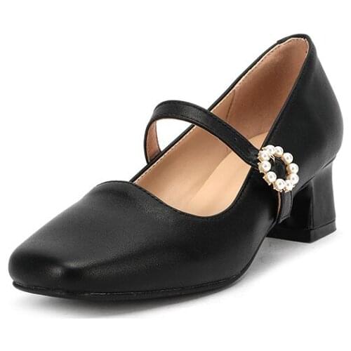 Big Size Simple buckle shoes ladies high heels women shoes woman pumps