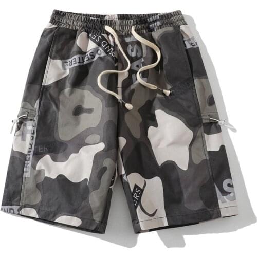 New Summer Camouflage Printed Mens Beach Shorts Thin Loose Knee Length Casual Shorts Streetwear Fitness Lovers Short Sweatpants