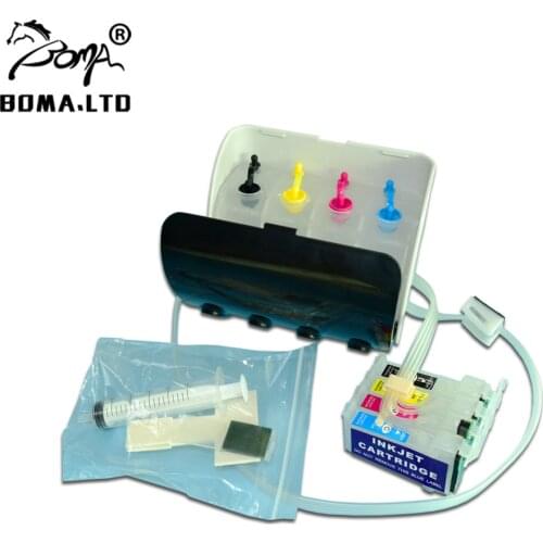 BOMA.LTD T128 Bulk Ciss Continuous Ink Supply System For Epson Stylus SX435W SX445W SX440W SX438 SX430W SX420W SX425W ARC Chip