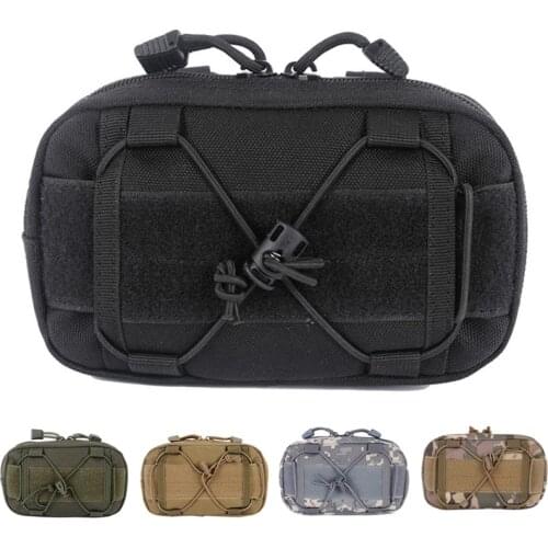 CQC Outdoor Tactical EDC Tool Molle Waist First Aid Medical Pouch Utility Admin Map Pouch Military Climbing Hunting Waist Bag