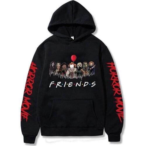 Horror Movie Characters Hoodie Halloween Cosplay Costume Sweatshirts Cozy Tops Sweatsuit Sudadera Felpa Moletom