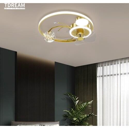 Intelligent Ceiling Fan with Lamp Electric Fan for Bedroom Decor Ventilator Lamp Smart Control Remote Chandelier Fan Lighting