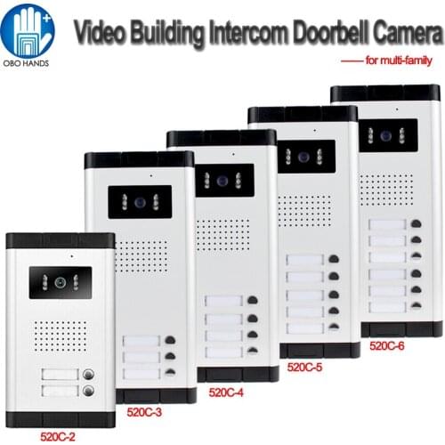 700TVL Waterproof Intercom System Video Door Phone Outdoor Camera IR Light Vision With Multi Call Buttons for Apartment /Homes