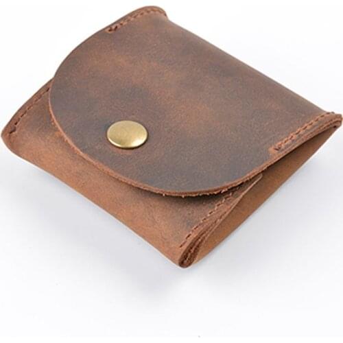 Genuine Leather Vintage Wallet Clutch Mini Coin Purse Short Casual Soild Creative New Desiger High Quality Key Bag Men Wallets