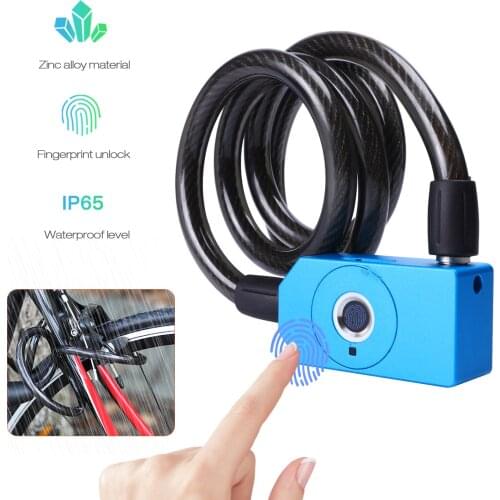 39.4 inch IP65 Fingerprint Bike Lock Anti-Theft Bicycle Lock Bike Motorcycle Electric Vehicle Safety Lock Bicycle Accessories