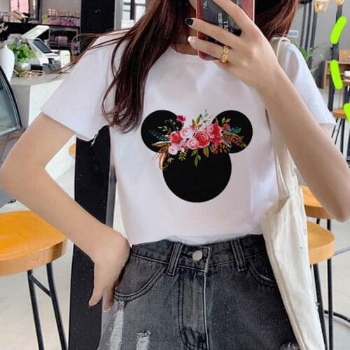 2020 New Hipster Matching T shirt Cute Holiday Tees Women T-Shirt Silhouette of lovely big ears Shirt Girl Tumblr Tee