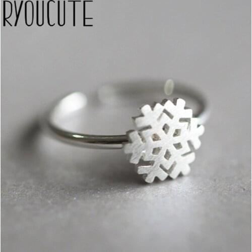 Simple Style Silver Color Snow Rings for Women Men Jewelry Big Open Rings bague femme