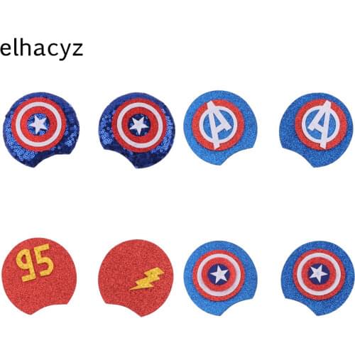 1 Pair 3.3'' Glitter Shield Star 95 Lightening Mouse Ears Hairband Headband DIY Crafts Kids Children Hair Accessories