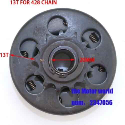 13 Teeth 20mm 428 chain Bore For Go kart Centrifugal Clutches go kart clutch Predator Engine kart accessories