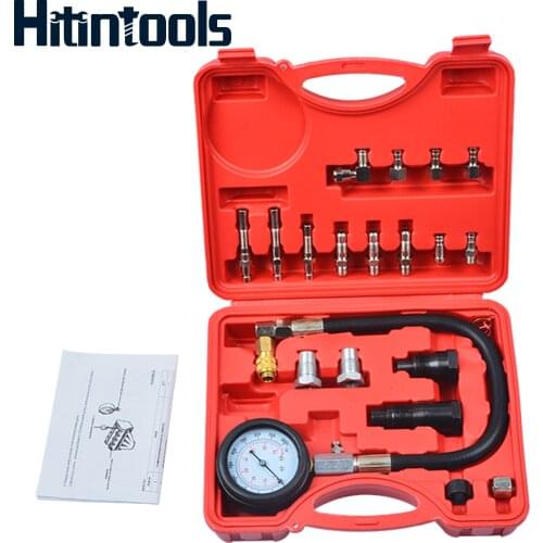 20Pcs Diesel Engine Compression Automotive Compressor Tester Tool Kit Set