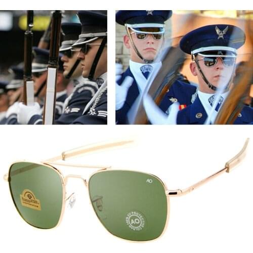 2021 New AO 8054military fashion army to pilot 52mm sunglasses brand American lens optical glass sunglasses sunglasses