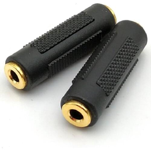 3.5mm to 3.5mm Audio Female to Female Adapter, Upgraded Gold Plated Connectors Connect Two 3.5mm Stereo Audio Cables