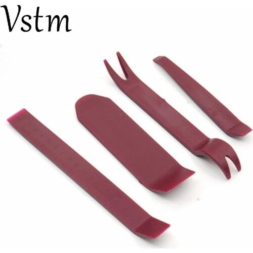 4PCS/Set Car Auto Radio Panel Door Clip Trim Dash Audio Removal Installer Pry Repair Hard Plastic Tool Set Universal New