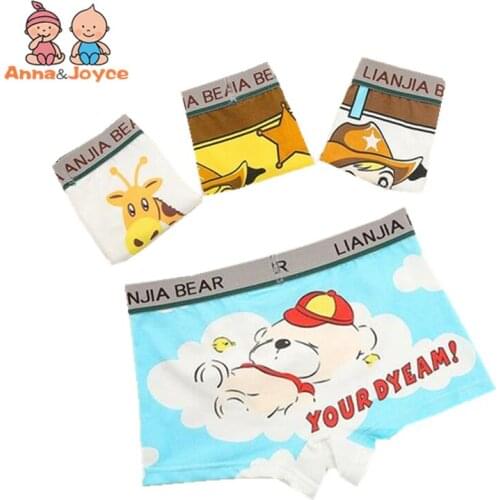 4 PCS/LOT Boys Modal Boxer Kids Underwear Boxers Cartton High Quality Soft Modal Baby Underpants TNM0096
