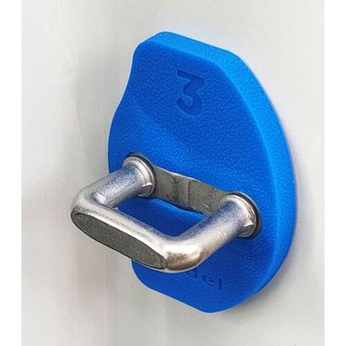 4pcs Car Door Lock Buckle Cover Silicone Door Stopper Protector Case Shell Moulding Decoration for Tesla Model 3 Accessories